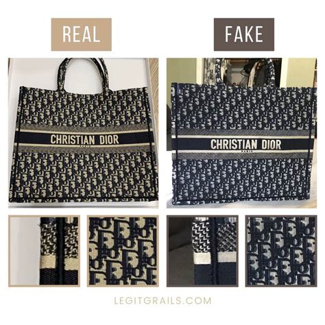 fake vs real dior tote|dior book tote real.